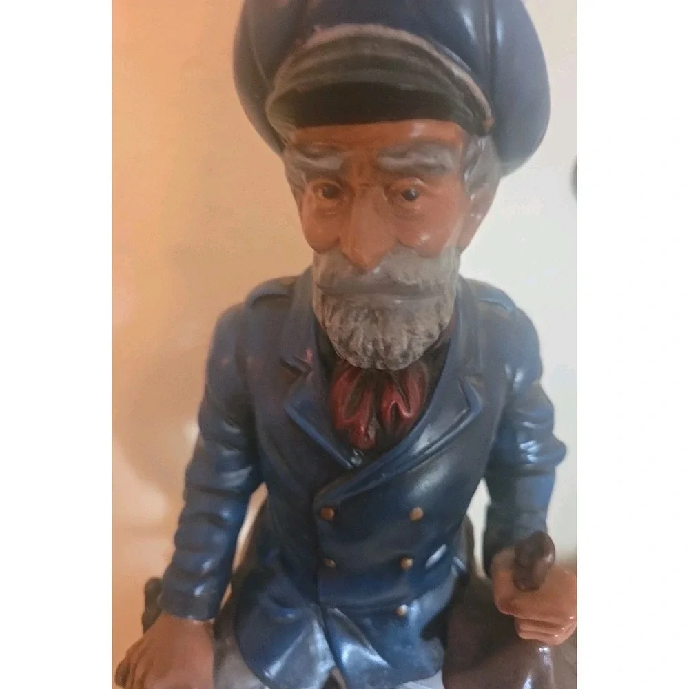 Vintage Ceramic Sea‎ Captain  Lantern Figurine 15